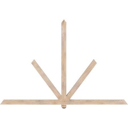 Ekena Millwork Kennewick Smooth Timber Gable Bracket, Douglas Fir, 96"W x 64"H x 3 1/2"D x 3 1/2"F, 16/12 Pitch GBW096X64X0404KEN00SDF